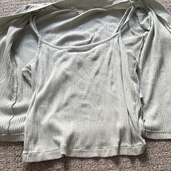 Madewell Ribbed Knit Cardigan and Top Set - Picture 3 of 7